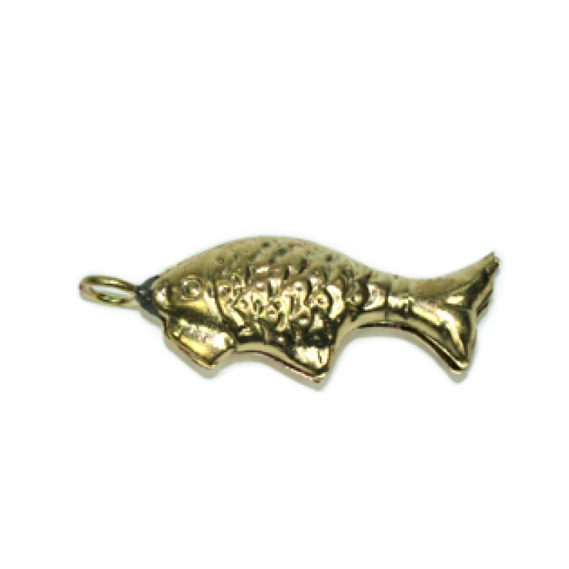 Metallanhänger Fisch 3D gold 40mm