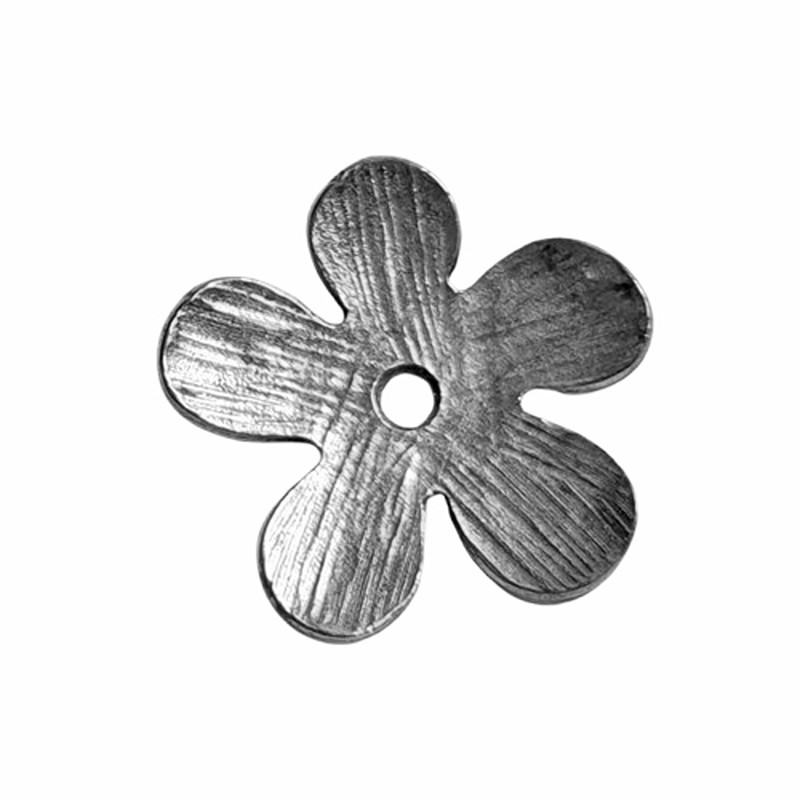 Metallperle Blume 21mm silber