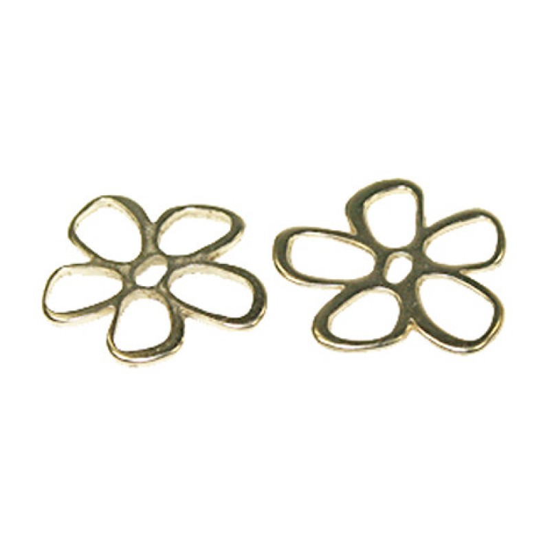 Metallperle Blume 30mm gold