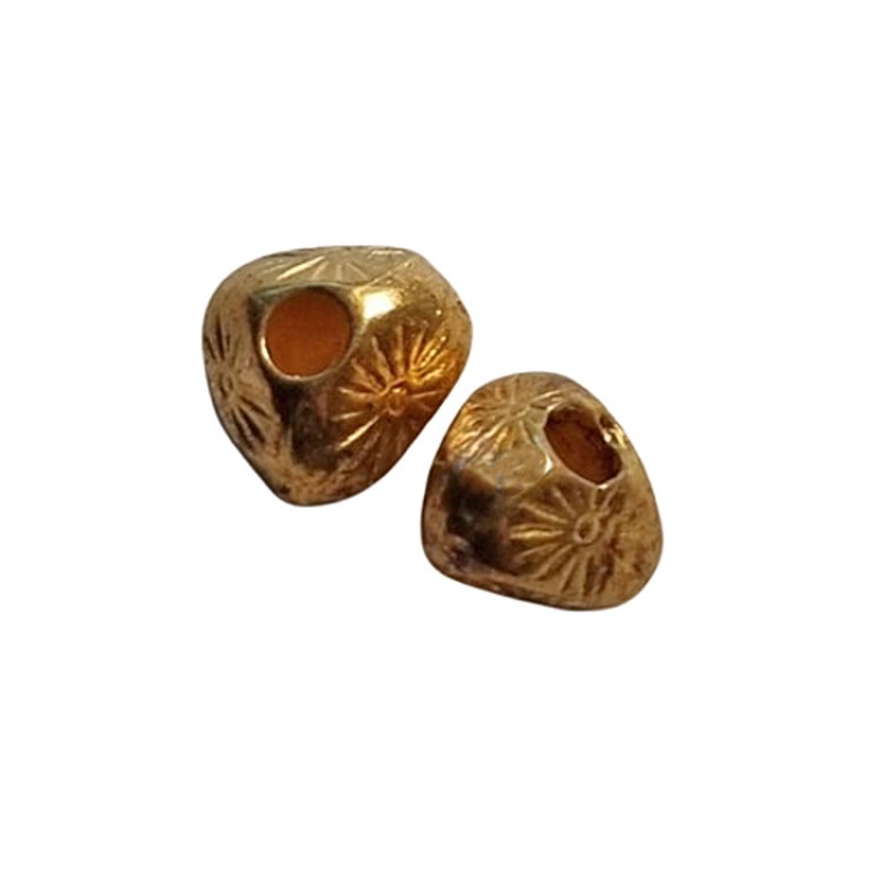 Metallperle 8mm gold Dreieck abgerundet