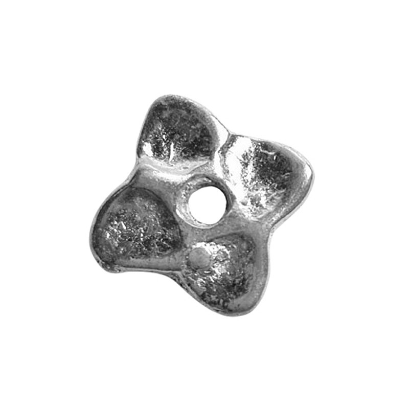 Metallperle Quadrat 19mm silber