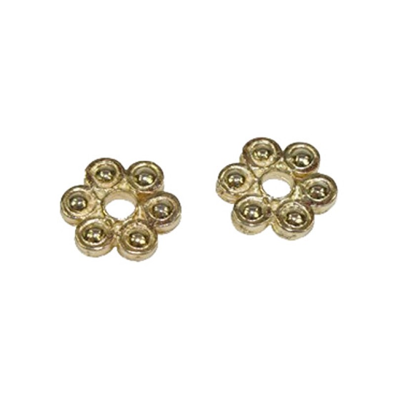 Metallperle Blume 10mm gold