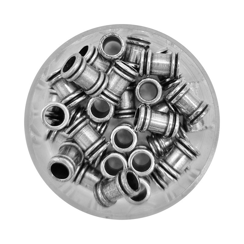 Metallperle Tube/Röhre 7x5mm altsilber