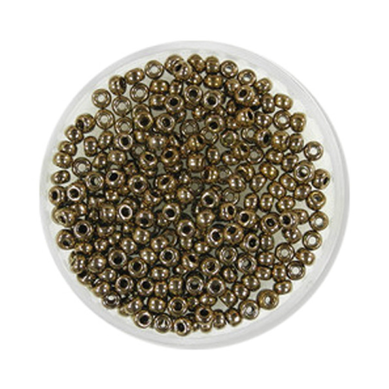 Rocailles Miyuki 2,5mm metallic nut 12g Dose