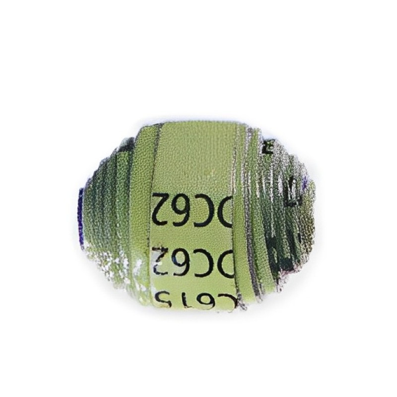 Papierperle Schrift grün 15x11mm