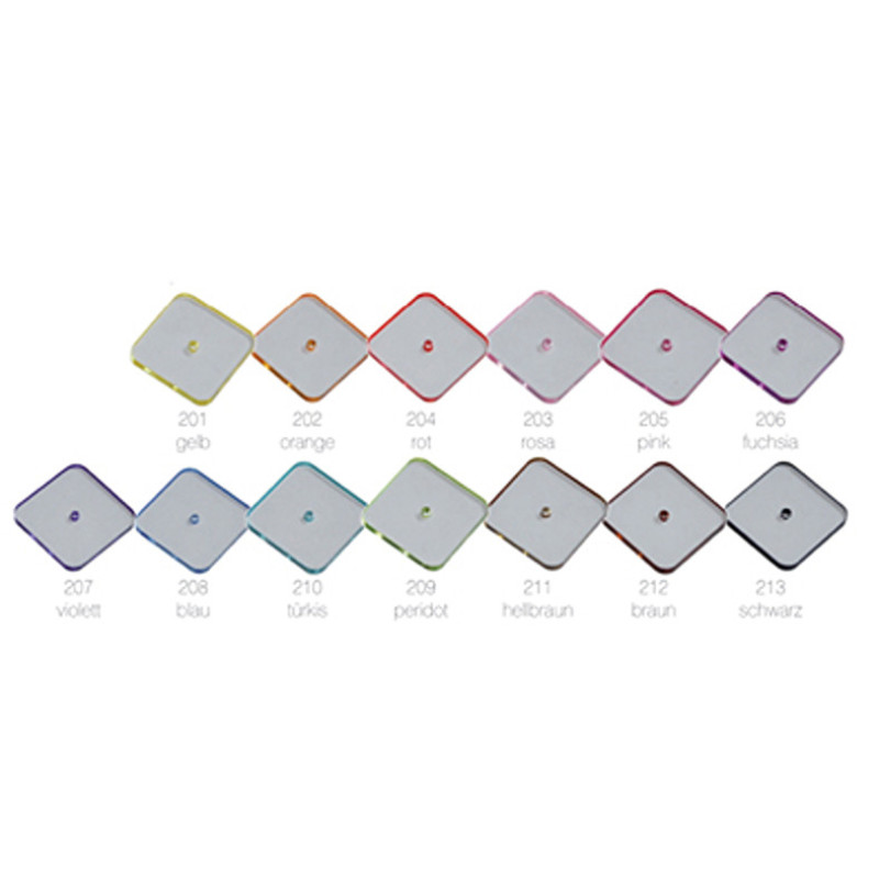 Plexi-Quadrat-Perle für Schmuckgestaltung in vielen Farben 20x20mm