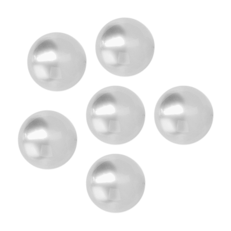 Polarisperle 28mm weiß glänzend 6 Stück