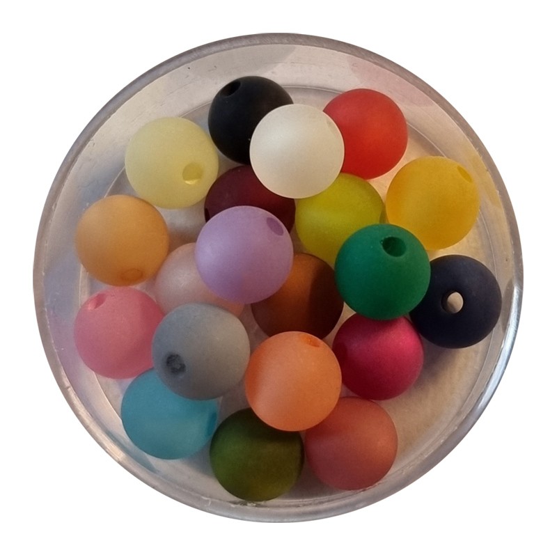 Polarisperle diverse Farben matt 8mm 5 Stück