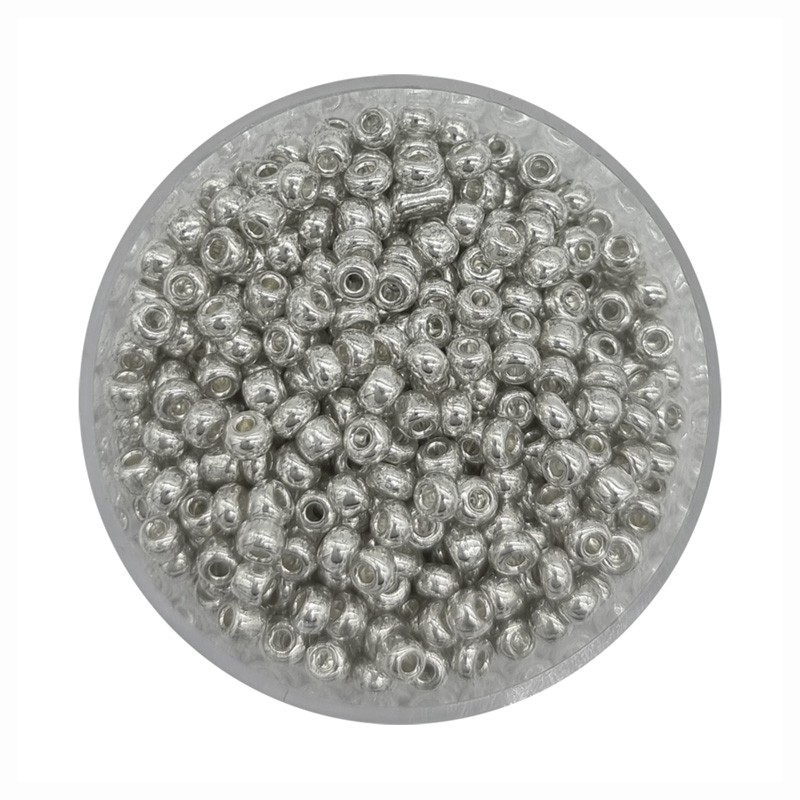 Rocailles silber metallic 3mm 10g Dose