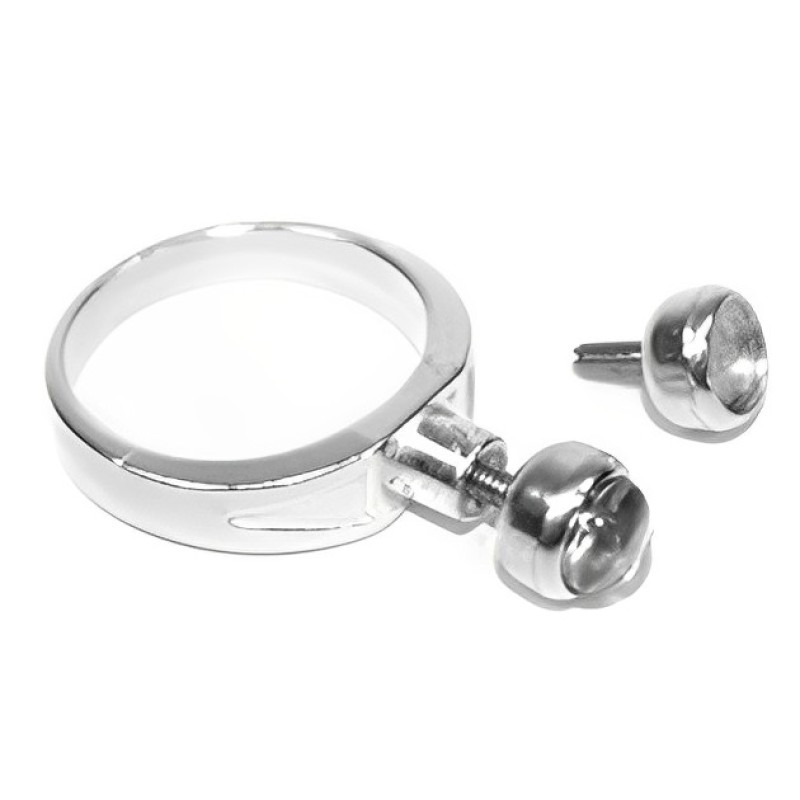 Wechselring silber für Pins zum Aufschrauben