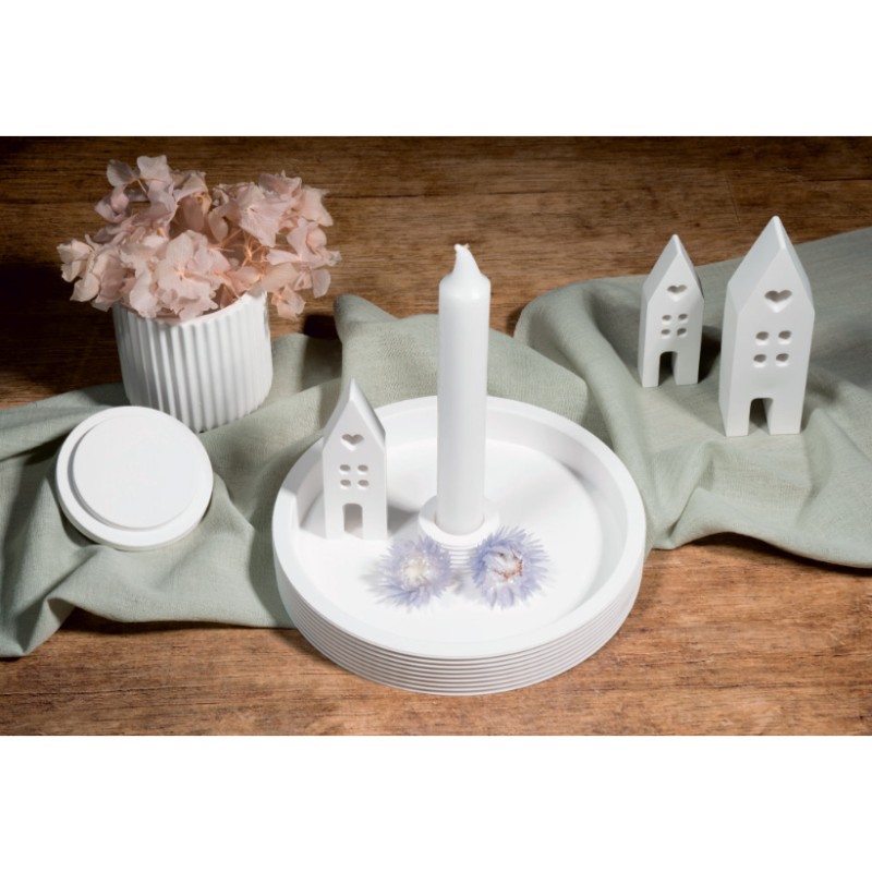 Silikonform Kerzenständer Rainbow mit Stabkerze