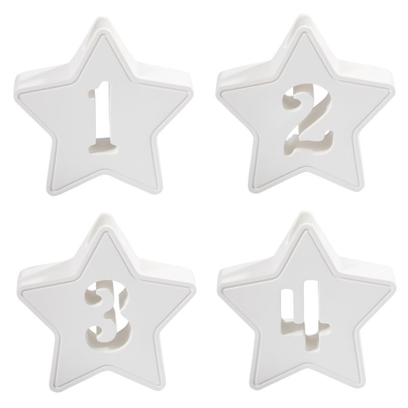 Silikonform Adventszahlen Stern 10cm 4er Set