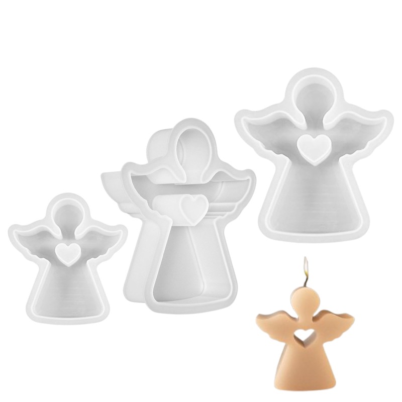 Silikonform Engel mit Herz in 2 Größen Silikonform Engel mit Herz in 2 Größen