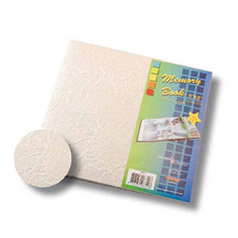 Foto- oder Scrapbooking Album creme mit 10 champagnerfarbenen Seiten 30x30