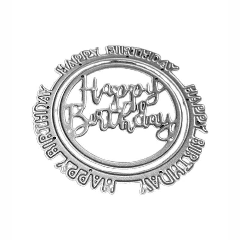 Stanzschablone Happy Birthday 7,7cm für alle Stanzmaschinen