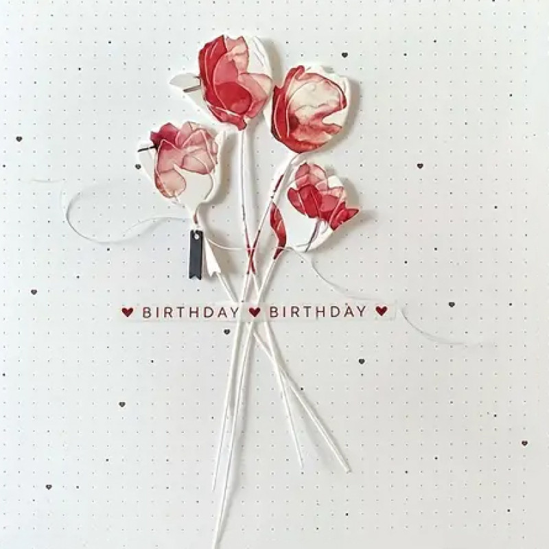 Stanzschablone Blume / Blüte Tulpe 12,2cm