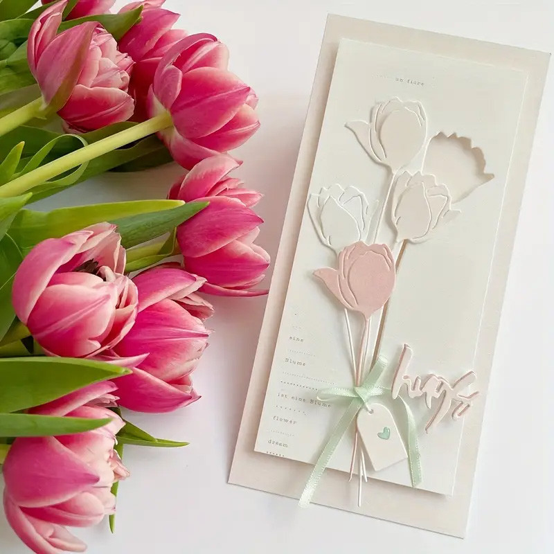 Stanzschablone Tulpe mit Stiel