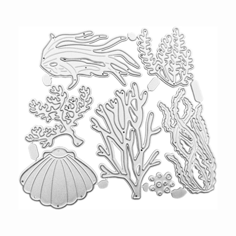Stanzschablone Muscheln Korallen 11,3cm