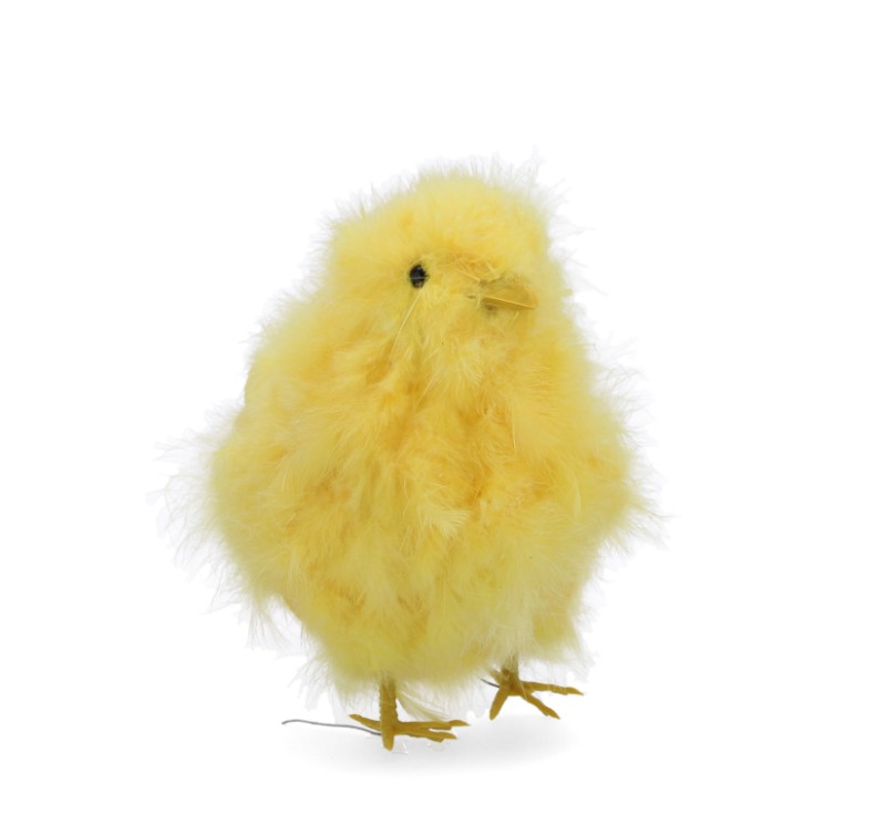 Küken mit Flauschfedern gelb 16cm Küken mit Flauschfedern gelb 16cm
