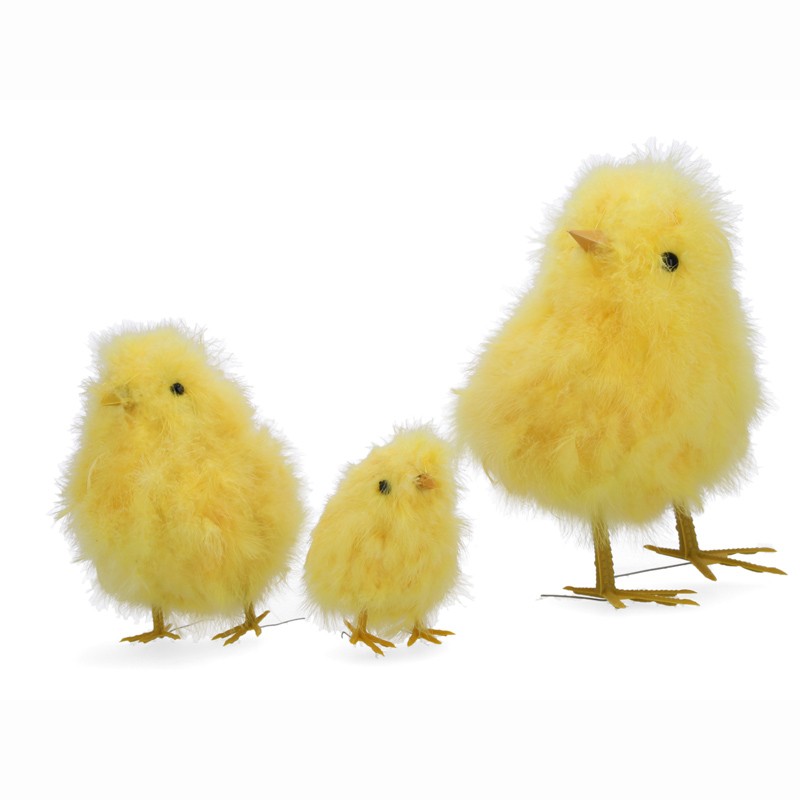 Gelbe Federküken in verschiedenen Größen zum Dekorieren Gelbe Federküken in verschiedenen Größen zum Dekorieren