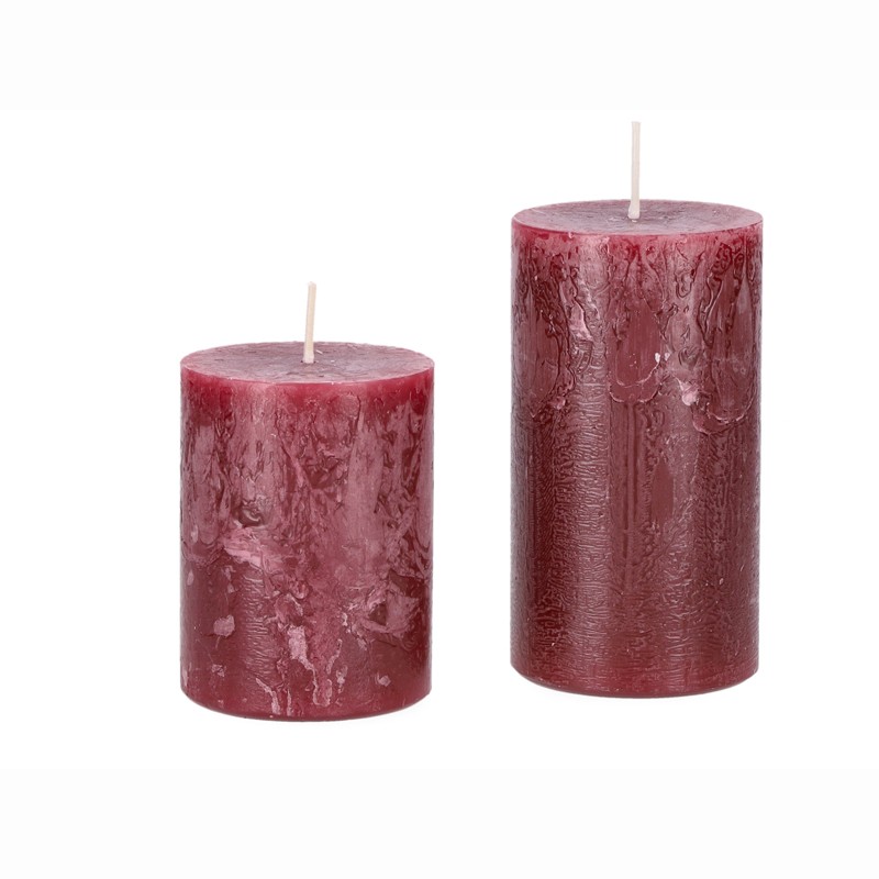 Kerze rustic 4er Set 11cm/D 6cm