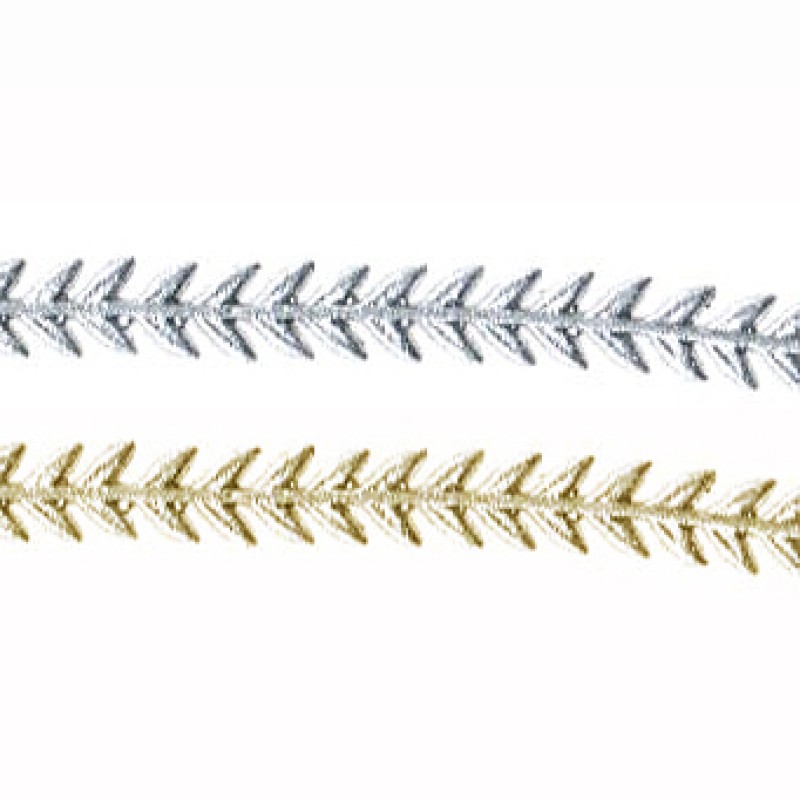 Wachsdekor Blätterborte in silber oder gold 18cm