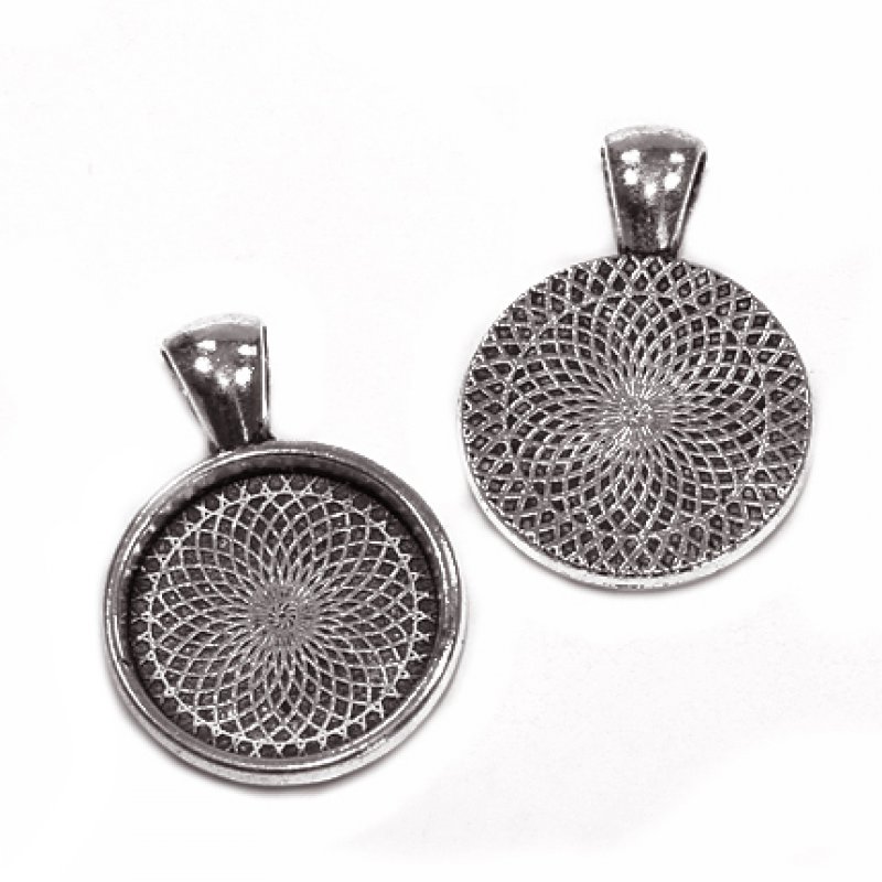 Kettenanhänger Fassung 20mm silber