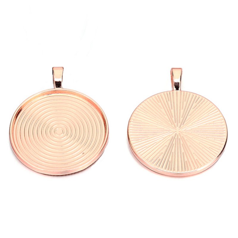 Anhänger Fassung 30mm rosegold