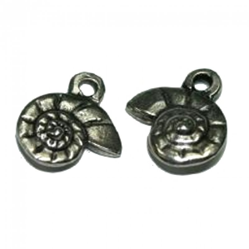 Metallanhänger muschelschnecke silber