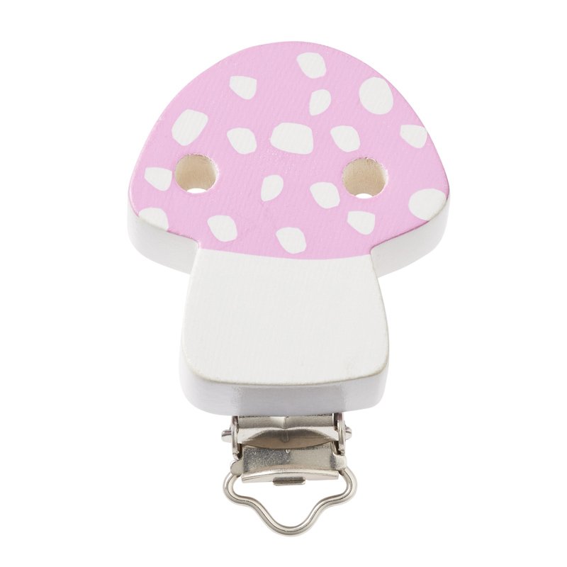 Babyclip Fliegenpilz rosa weiß