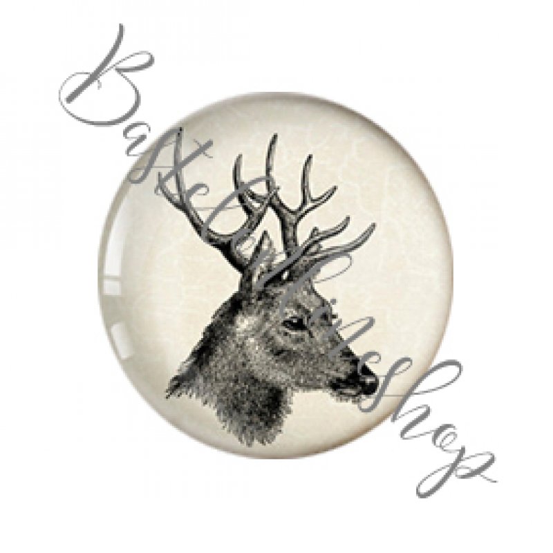 Hirschcabochon 25mm