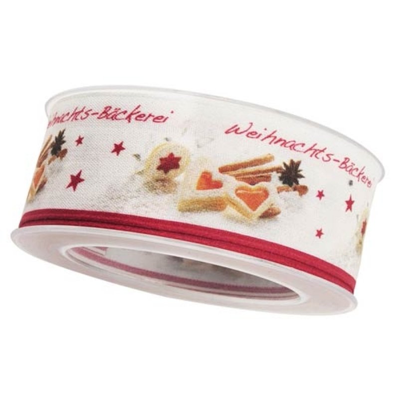 Dekoband Weihnachtsbäckerei 40mm