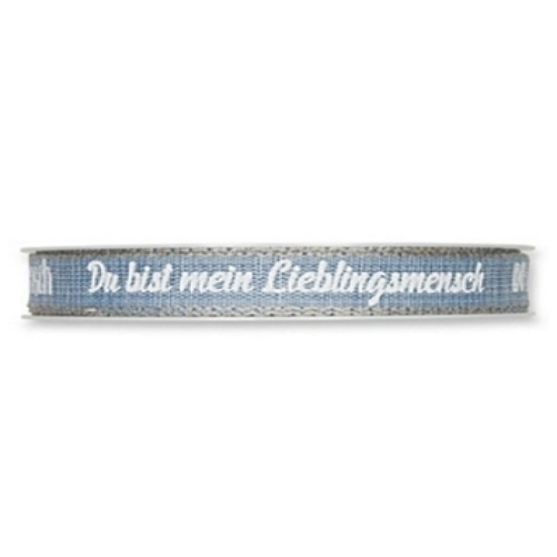 Dekoband Lieblingsmensch blau