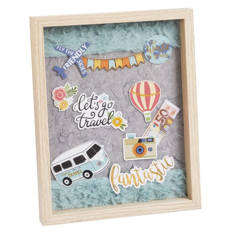 Dekorahmen 12x3,5x18cm Haus natur