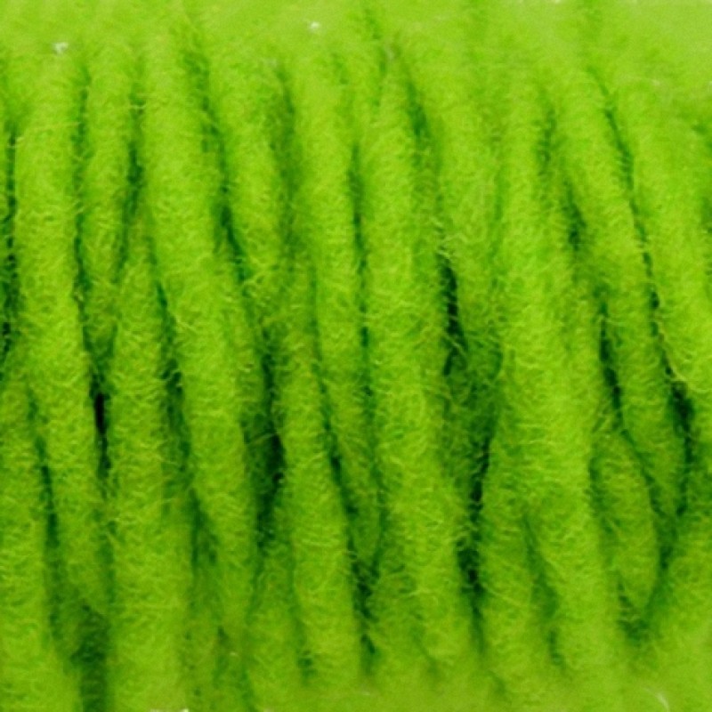 Filzschnur Dochtfaden grasgrün Nahansicht