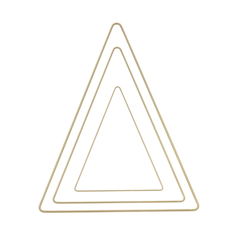 Drahtdreiecke in 2 Größen gold