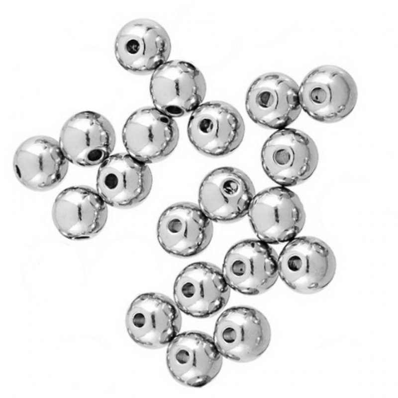 Edelstahlperle 6mm
