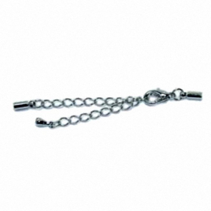 Endkappen mit Karabiner und Kette 1mm
