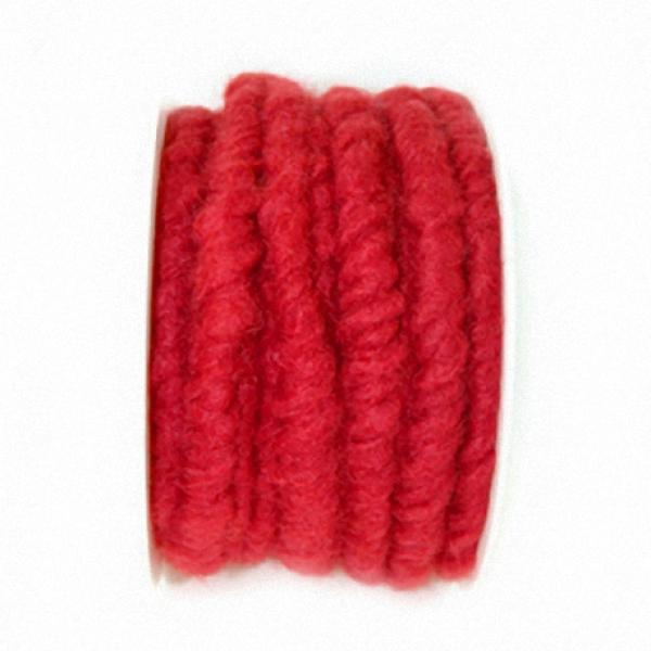 Filzschnur auf Rolle rot in 10mm