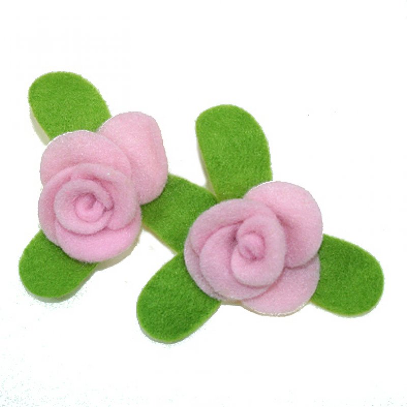 Filzrose rosa 7cm 3D