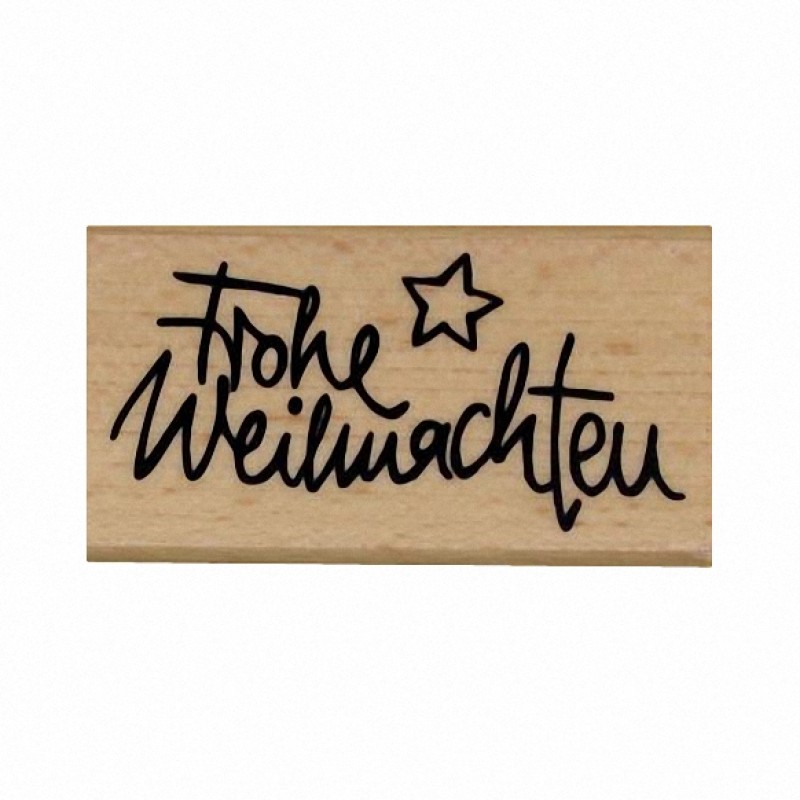 Holzstempel Frohe Weihnachten 47mm