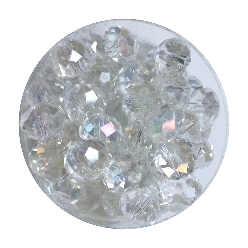 Glasschliffperle 8x6mm kristall AB