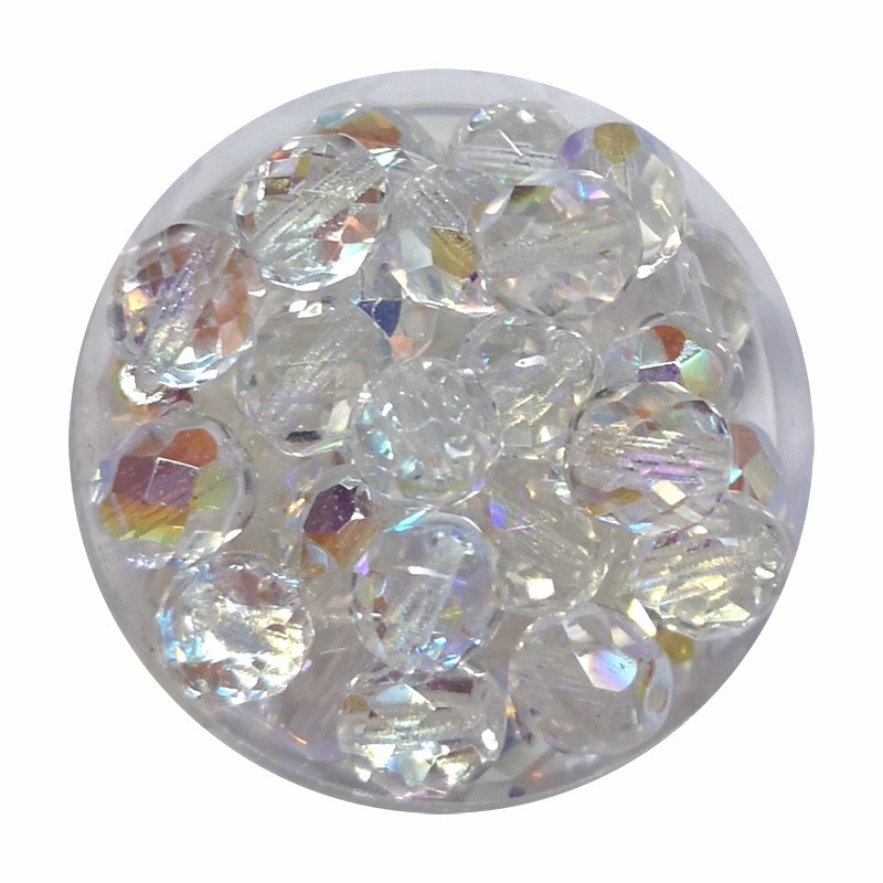 Glasschliffperle rund kristall AB