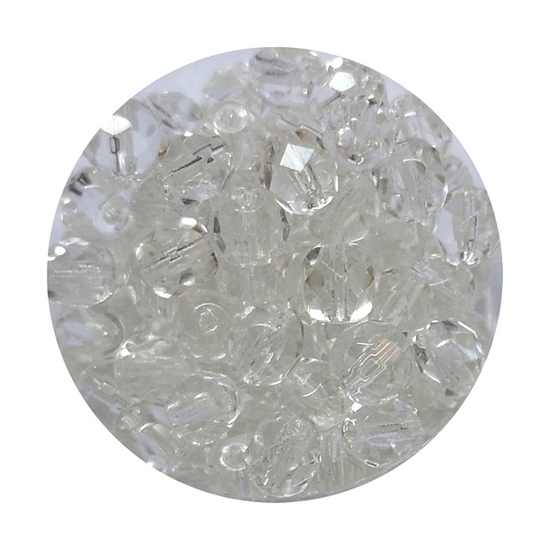 Glasschliffperle rund kristall 6mm