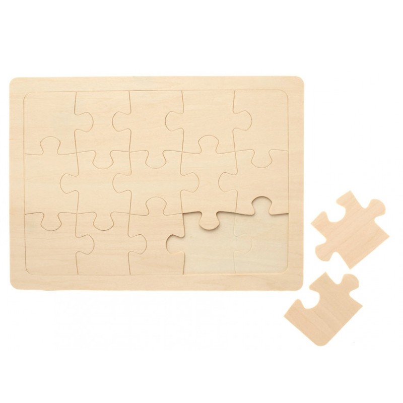 Holz-Puzzle 15tlg. mit Rahmen 27cm