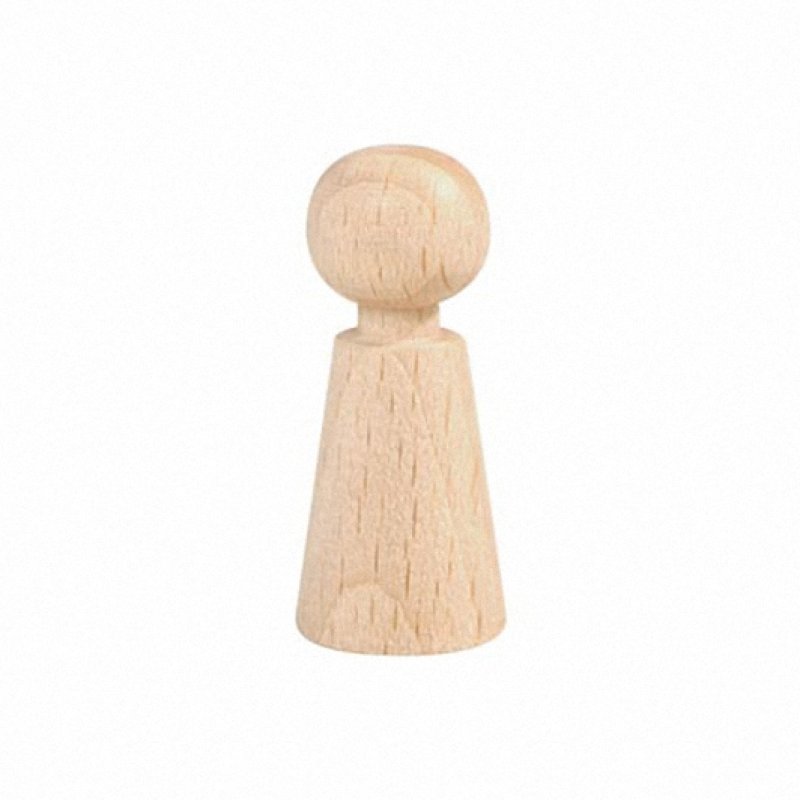 1 Holzspielfigur 37mm natur