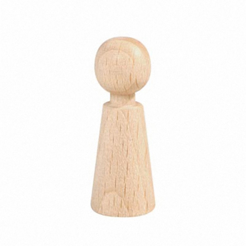 1 Holzspielfigur 60mm natur