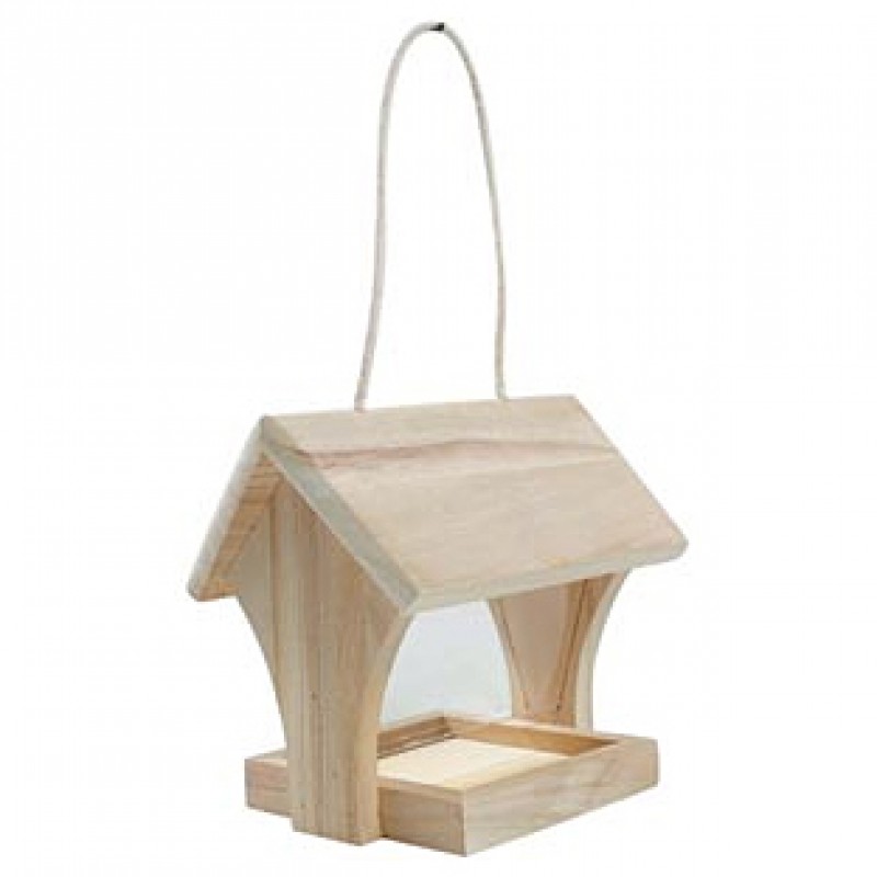 Holz-Vogelhaus 18cm natur