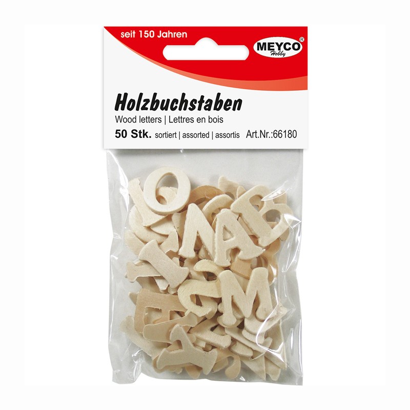 Holzbuchstaben A-Z 50 Stück