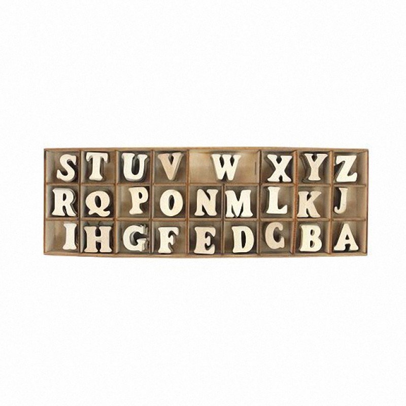 Holzbuchstaben A-Z 260tlg. 25mm